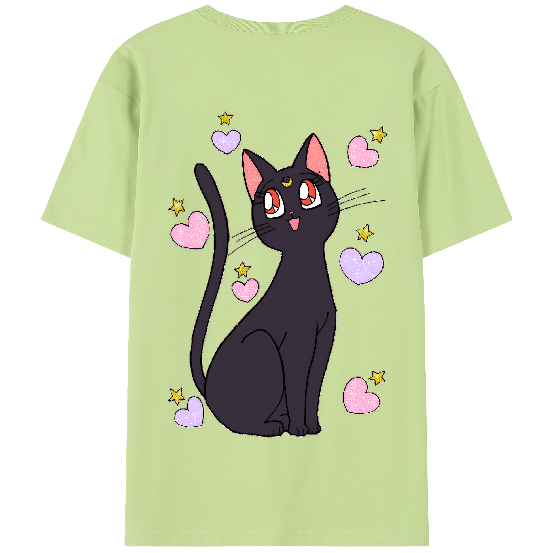 （画像用） 美少女戦士セーラームーン Sailor Moon 綿100％半袖Tシャツ（背面プリント）